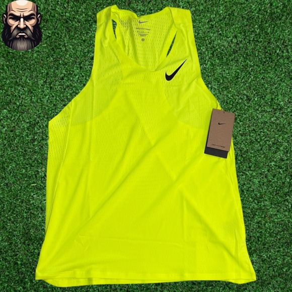 Nike Other - Nike AeroSwift Dri-FIT ADV Running Singlet Volt Shock FN4231-702 Men's Size M